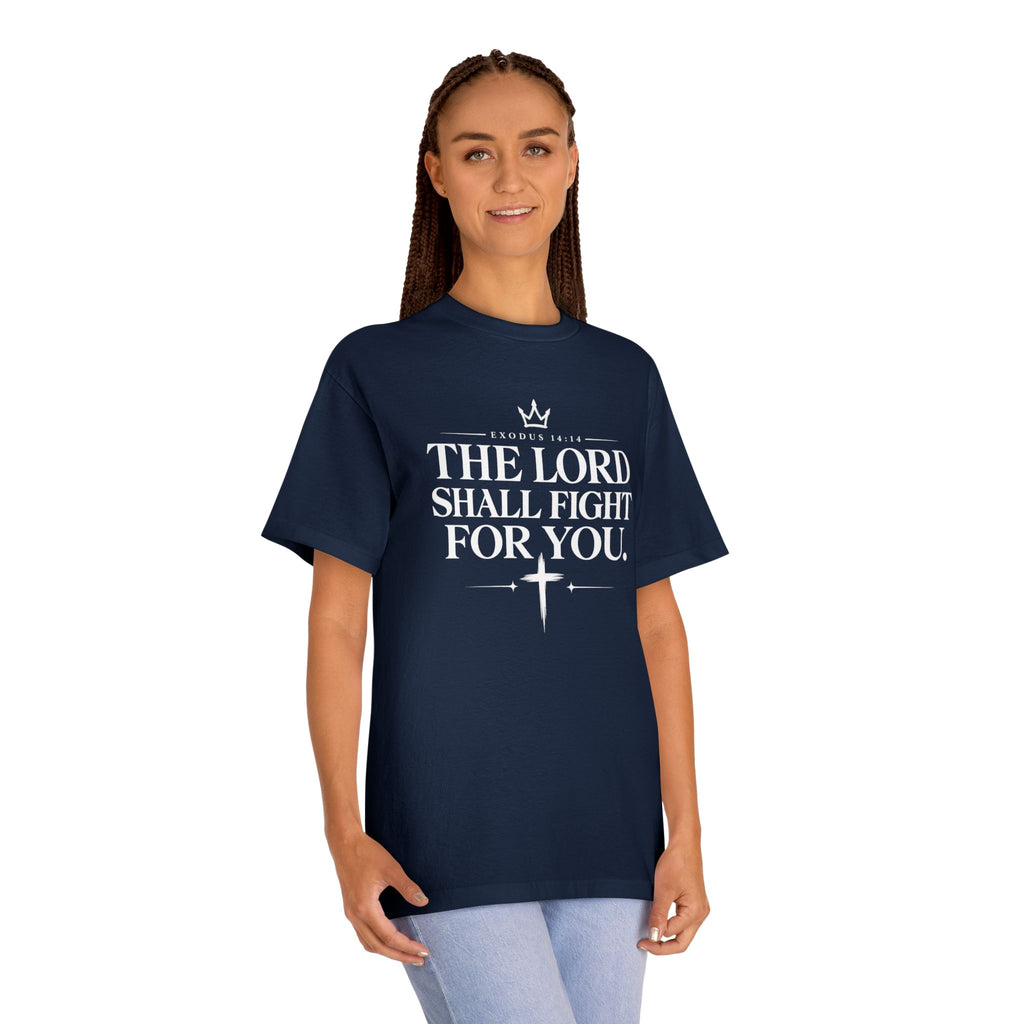Faith T-Shirt "The Lord Shall Fight For You" — Christian Inspirational Tee
